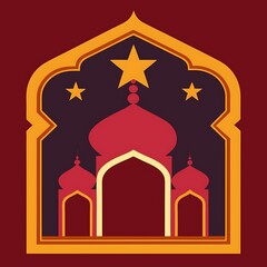  Islamic border design illustration of an abstract christmas background