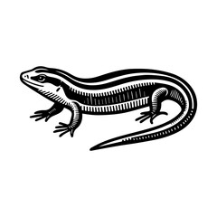 Obraz premium Simple Vector Icon of a Cayo de los Pinos Skink – Logo Design Illustration