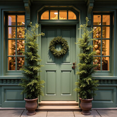 entrance to the house Christmas 