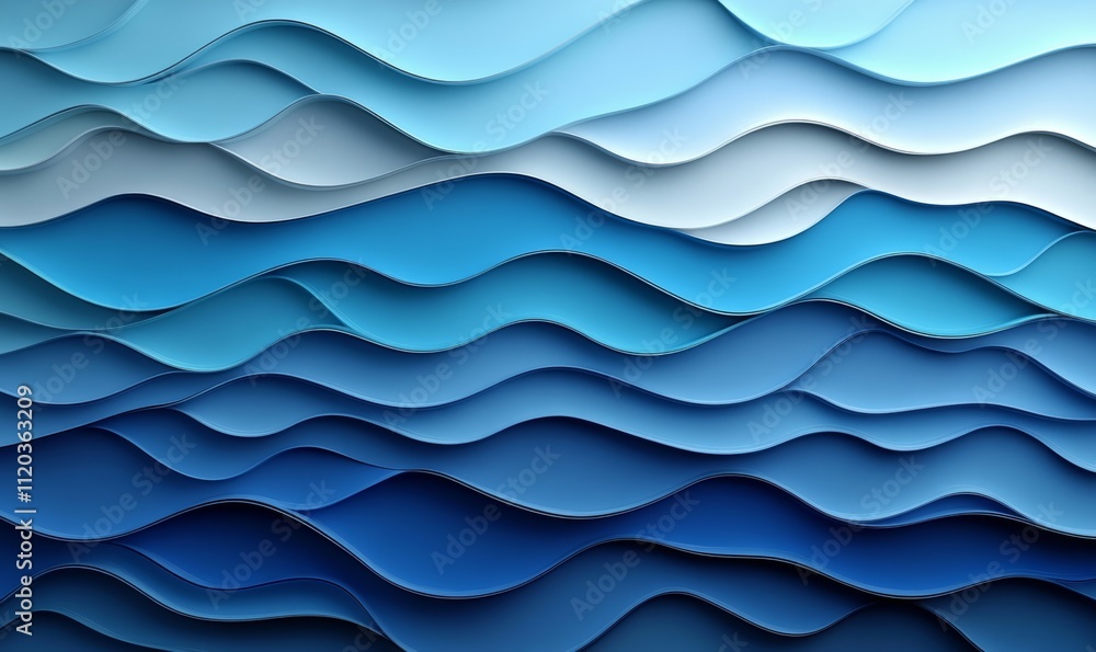 Poster abstract 3d background with stripes, generative ai