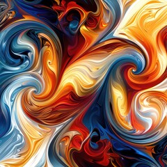 Abstract swirling pattern in vibrant colors