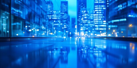 Bright Blue Business Background, Generative AI