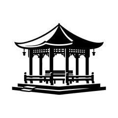 Simple Vector Icon of a Pabellón Criollo – Logo Design Illustration