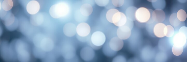 Soft blue bokeh lights create a shimmering background for creative projects and celebrations