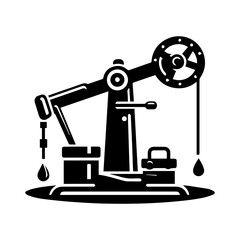 Fototapeta premium Simple Vector Icon of a Well Logging Tools – Logo Design Illustration