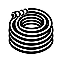 Simple Vector Icon of a Coiled Tubing – Logo Design Illustration