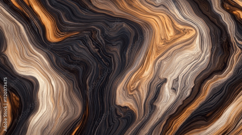 Poster abstract wood texture art digital creation unique patterns warm tones close-up view modern aesthetic