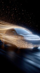 Obraz premium Investing in autonomous vehicle technologyinnovations in motion urban environment digital art futuristic viewpoint