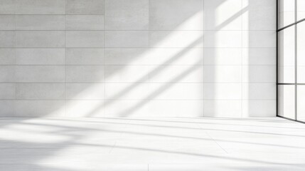 Fototapeta premium Modern interior design showcase minimalist space architectural photography bright environment wide angle contemporary aesthetics