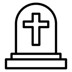  tomb line icon