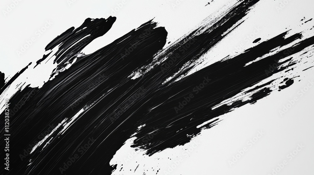 Poster dynamic black ink splash art studio abstract design minimalist environment artistic perspective visu