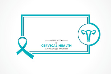 Vector illustration for Cervical Health Awareness Month which is held in the month of January every year, to provide awareness about cervical cancer.