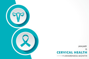 Vector illustration for Cervical Health Awareness Month which is held in the month of January every year, to provide awareness about cervical cancer.