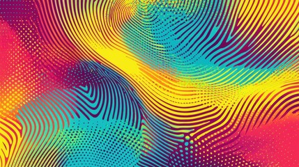 Abstract Vibrant Swirls: A Symphony of Color and Line