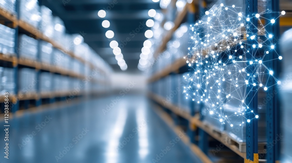 Poster revolutionizing inventory management with decentralized networks for supply chain efficiency