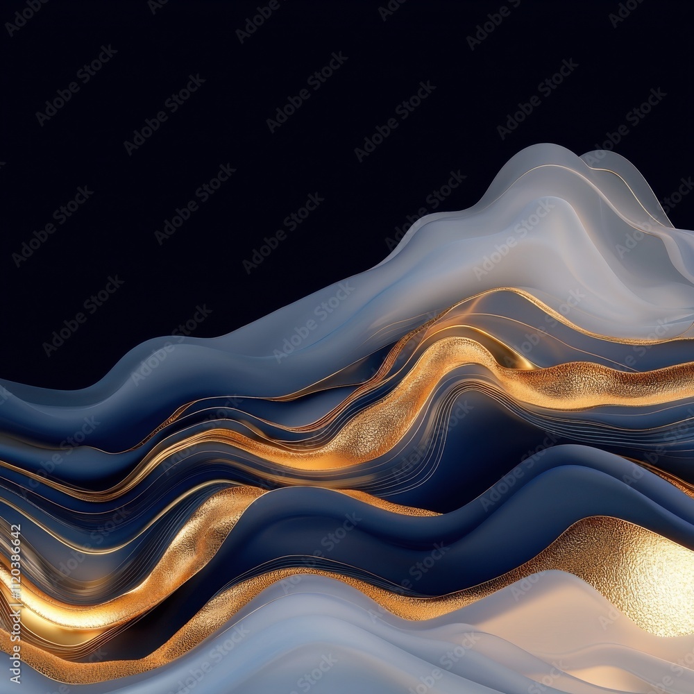 Poster Fluid abstract art design digital medium modern aesthetics creative space close-up view conceptual expression for impact