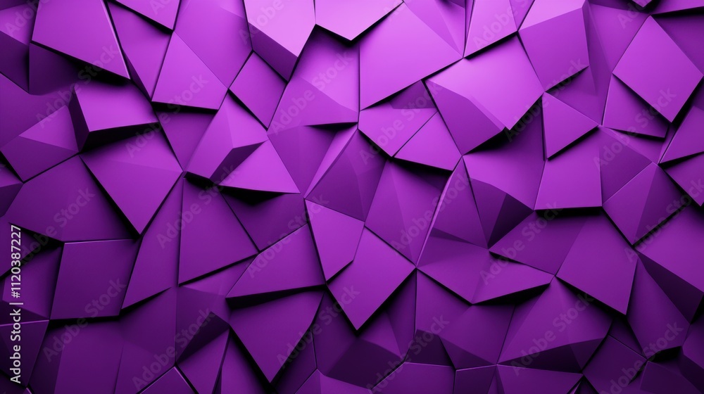 Aufkleber purple background with a geometric pattern of triangles