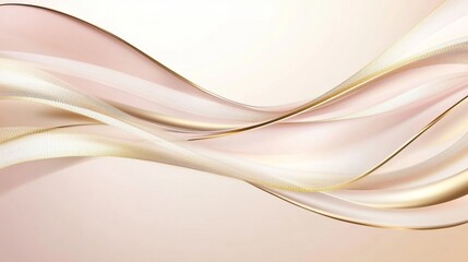 Elegant flowing waves abstract digital art soft color palette minimalist design contemporary style aesthetic motion