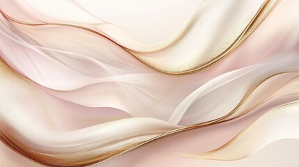 Obraz premium Elegant flowing abstract design digital art soft color palette minimalist aesthetic contemporary style visual serenity