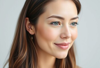 Obraz premium Portrait of a calm female face