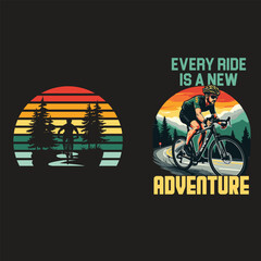 Fototapeta premium every ride is a new adventure vintage bundle t shirt design