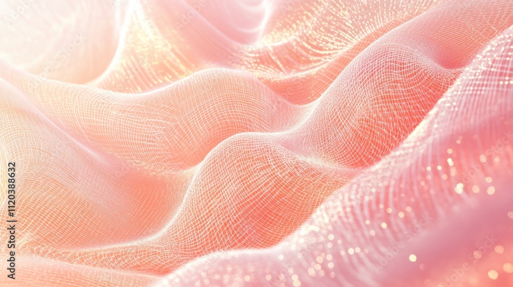 Poster soft waves of fabric transitioning in light abstract texture studio setting close-up visual art conc