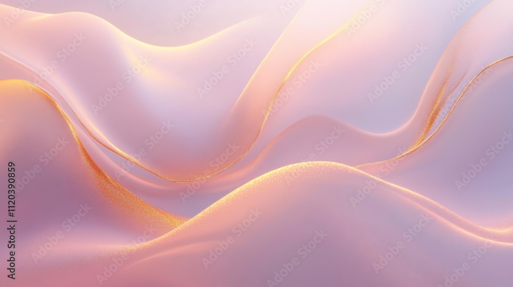 Poster flowing fabric waves abstract art digital creation soft colors aesthetic viewpoint visual serenity f