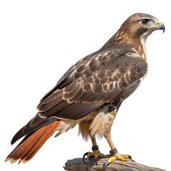 Fototapeta premium Red-Tailed Hawk isolated on transparent background cutout, Png, Cutout