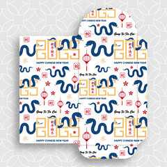 Chinese new year 2025 lucky red envelope money pocket on color background for the year of the Snake