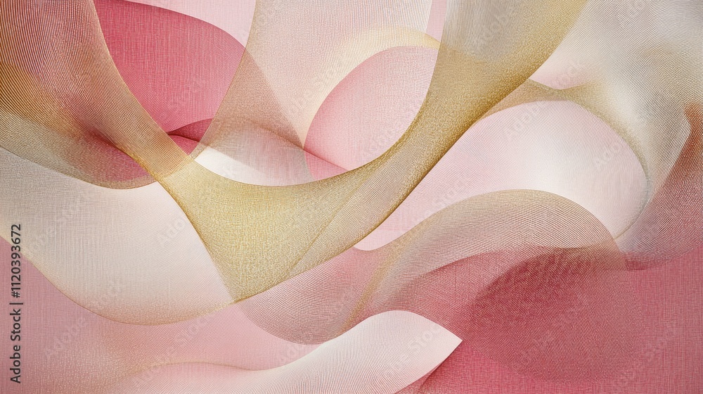 Poster dynamic abstract waves digital art soft color palette modern design creative perspective fluidity an