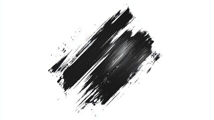 Dynamic black brush stroke artwork digital canvas abstract art creative studio close-up view artistic expression