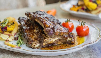 Mouthwatering Rib Recipes Styled in Rustic and Vibrant Food Photography Presentations