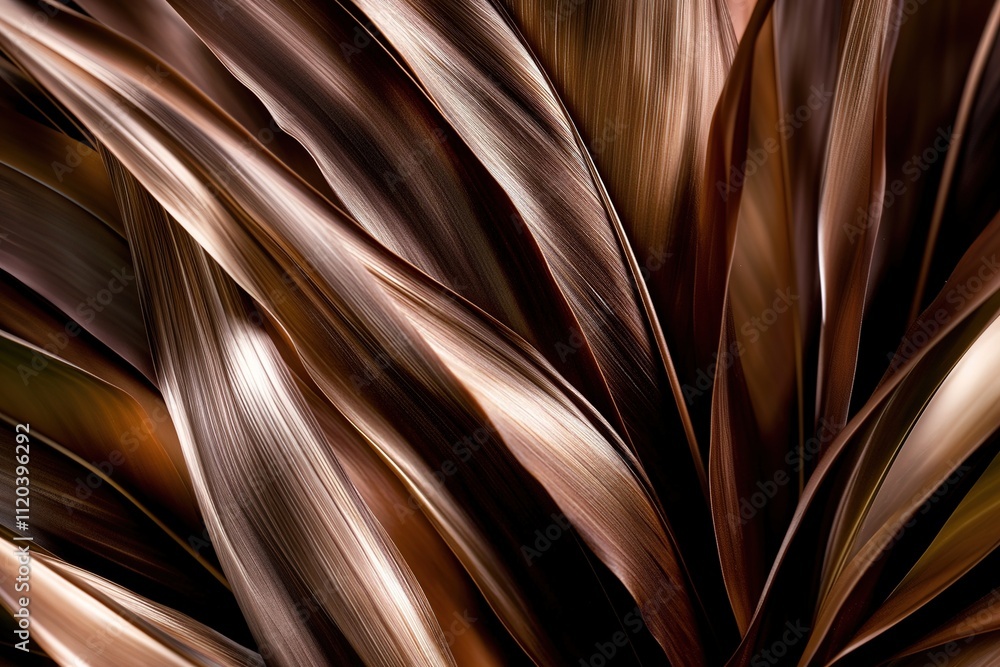 Aufkleber abstract brown swirls with a silky texture and dynamic flow