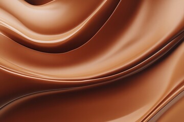 Fototapeta premium Smooth swirls of chocolate silk texture