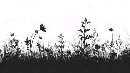 Closeup on black and white roses. Floral background