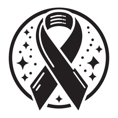 awareness ribbon vector white color background
