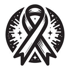 awareness ribbon vector white color background