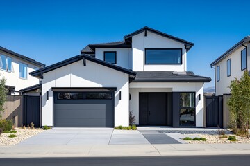 modern house on a day