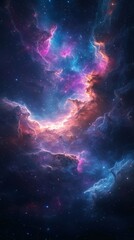Vivid Nebula: A Cosmic Symphony of Colors - made with Generative AI