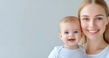 Portrait mother and baby