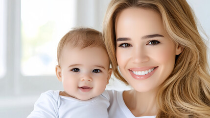 Portrait mother and baby