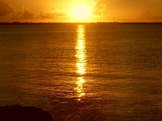 Sunset reflecting on the sea