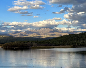Lake and mountains