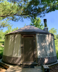 Yurt in a forest 