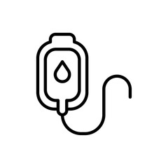 Blood bag icon Thin line art collection