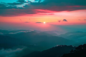 Fototapeta premium sunset over the sea, sun set view