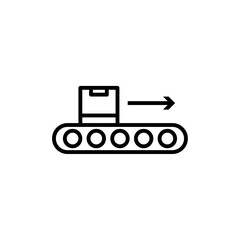 Conveyor icon Thin line art collection