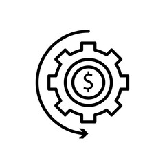 Costs optimization Icon Thin line art collection