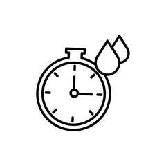 Dry time icon Thin line art collection