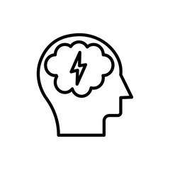 Epilepsy icon Thin line art collection